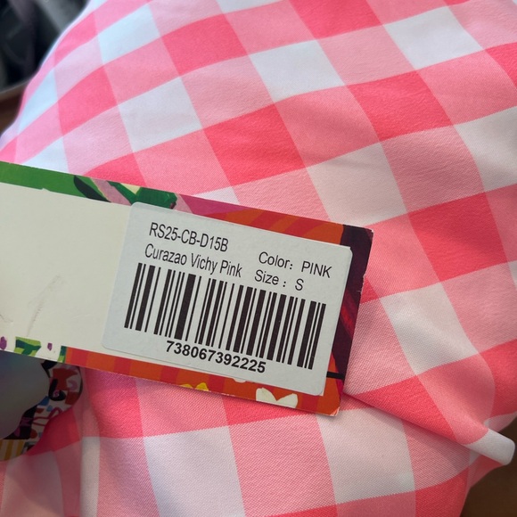 CeliaB Curazao Vichy Checkered Hot Pink Midi Dress Size S - Picture 11 of 11